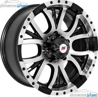   Sendel S13 5x127 5x5 + 20mm Black Machined Wheels Rims Inch 15  