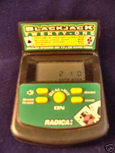 Radica Pocket Blackjack 21 Electronic Vegas Casino Game Handheld Think 