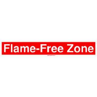  Flame Free Zone Bumper Sticker Automotive