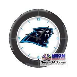  Carolina Panthers Neon Clock