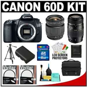Canon EOS 60D Digital SLR Camera Body with Tamron 28 80mm & 70 300mm 