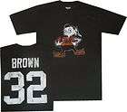 Cleveland Browns Jim Brown Retro T Shirt Jersey Large