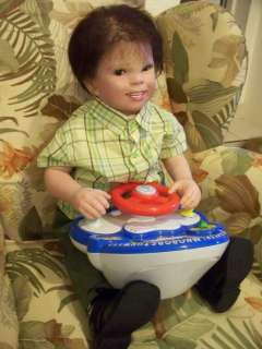 ADORABLE REBORN TODDLER STEPHEN BY PEACHES NURSERY  STINKER HEAD BY D 