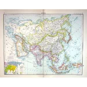 Bartholomew Map C1900 Asia Philippine India Persia Archipelago Japan 