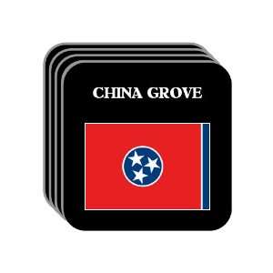  US State Flag   CHINA GROVE, Tennessee (TN) Set of 4 Mini 