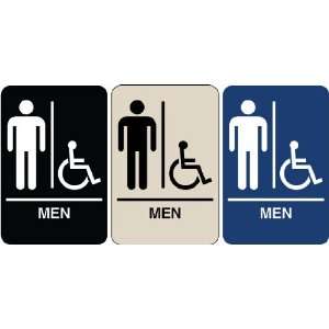  Braille Sign   Mens Handicapped Accessible Restroom 