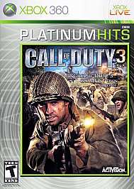 Call of Duty 3 Platinum Hits Edition Xbox 360, 2008 047875831674 