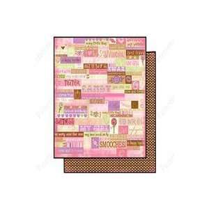  Bo Bunny Paper 12x12 Smoochable Words (Pack of 25)