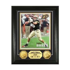  Drew Brees Purdue University 24KT Gold Coin Photo Mint 