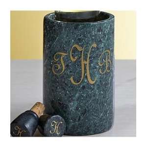  Personalized Green Marble Wine Chiller
