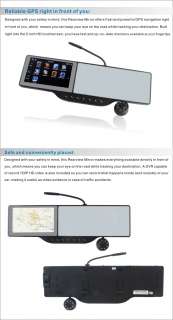In Car Rearview Mirror 5 Inch HD Touch screen GPS Navigation+720P 