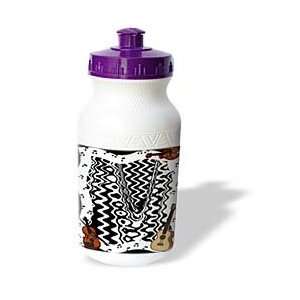 Patricia Sanders Creations   Music Abstract Art   Water Bottles 