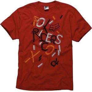  Fox Racing Distorted Dimensions T Shirt   Large/Red 