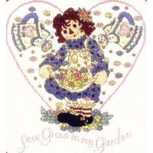  Raggedy Ann Love Grows in My Garden Cross Stitch Leaflet 