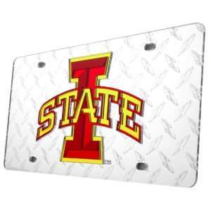 Iowa State Cyclones Diamond Acrylic Laser Tag Sports 