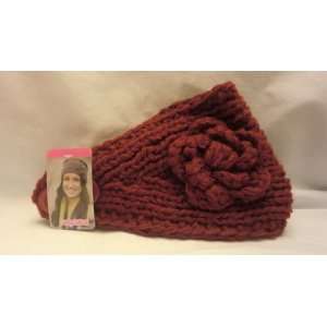   Crochet Flower Winter Headband/headwrap   Ear Warmer 