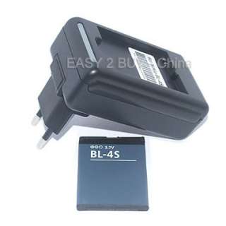 Battery BL 4S +EU Charger for NOKIA 7610 2680 3600 3710  