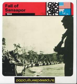 FALL OF SANSAPOR NEW GUINEA 1944 U.S. Army WAR WW2 CARD  
