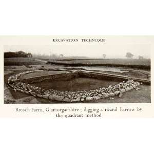 1953 Print Excavation Breach Farm Glamorganshire Glamorgan 