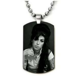  Amy Winehouse 3 Dogtag Pendant Necklace w/Chain and 