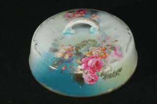   Painted Antique Butter Dish Fav. Cover Round Numbered 548/2752  