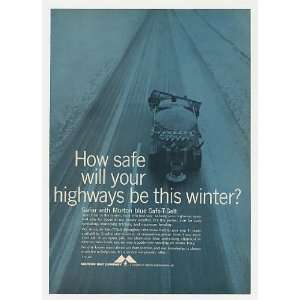  1969 Morton Salt Blue Safe T Salt Highway Plow Truck Print 