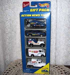 HOT WHEELS ACTION NEWS TEAM GIFT PACK 5 MIP 1996  