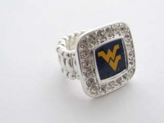 West Virginia Mountaineers Stretch Ring Jewelry WVU  