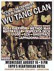 WU TANG CLAN CONCERT FLYER PROVIDENCE  