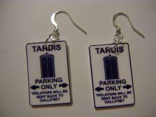 TARDIS Earrings Dr. Who Fun Sci Fi Jewelry COOL  