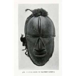1906 Print Tribal Tribe Devil Mask Liberia Africa Ethnography 