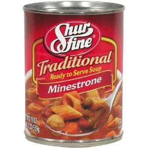 Shurfine Traditional Minestrone Soup   12 Pack  Grocery 