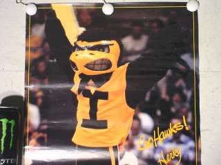   Iowa Hawkeye Herky Mascot Basketball Football Wrestling Poster  