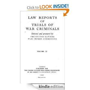 Law Reports of Trials of War Criminals Volume 11 US  