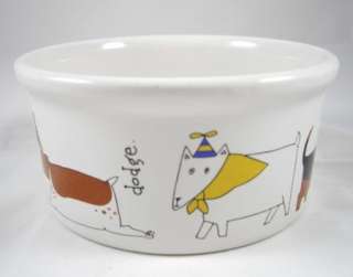 Party Dog Ceramic Pet Dog Bowl By Ursula Dodge For Signature Houseware 