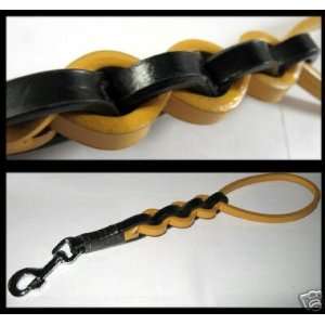  Braided Leather Leash Lead 18 Yellow Black HOT Kitchen 