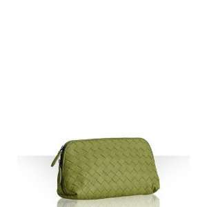  Bottega Veneta green basketwoven leather zip case Health 