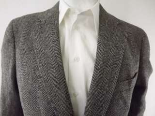 Mens blazer jacket wool medium gray Adams Row Richman L 42R 42 R 