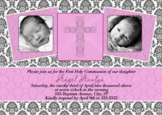  SHOWER INVITATION OR BABY ANNOUNCEMENT CAN BE CONVERTED TO A BAPTISM 