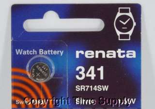 pc 341 Renata Watch Batteries SR714SW 341 FREE SHIP  