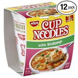 Nissin Cup O Noodles Shrimp, 2.25 Ounce Grocery & Gourmet Food