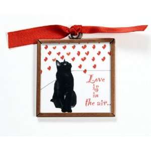  Love Is In The Air Kitchen Black Cat Magnet