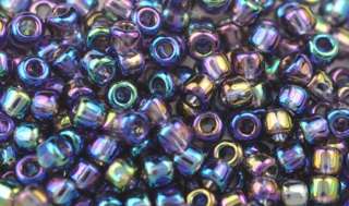 200 Purple Rainbow Matsuno #6 Glass Seed Beads  