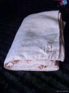 Vtg Wool Witney Peach Blanket 85 x 78 Cutter Fabric  