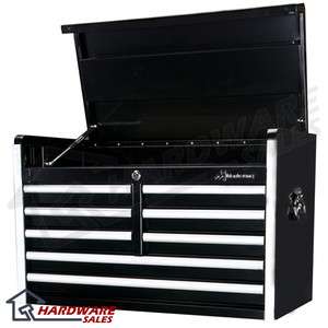Montezuma BK3608CH 36 Inch 8 drawer Top Chest Toolbox Black  