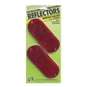  Reflectors, Nail On, Oval, Bracketed, Red,4 3/8, Package 