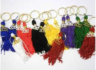 Lot of 12 RED Class of 2012 Graduation Party Tassel KeyChain Favors 