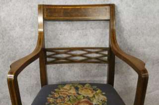 English Pair of Inlaid Arm Chairs, Circa 1920s  