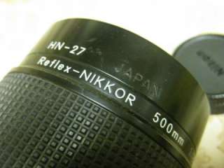Nikon 500mm f/8 Reflex Nikkor Macro Mirror Lens 500 F8 + Filters 