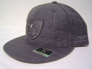 Oakland Raiders Gray Texture Design Flatbill Fitted Cap  